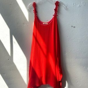Entro, Short Red Summer Dress, Size Medium, Rayon